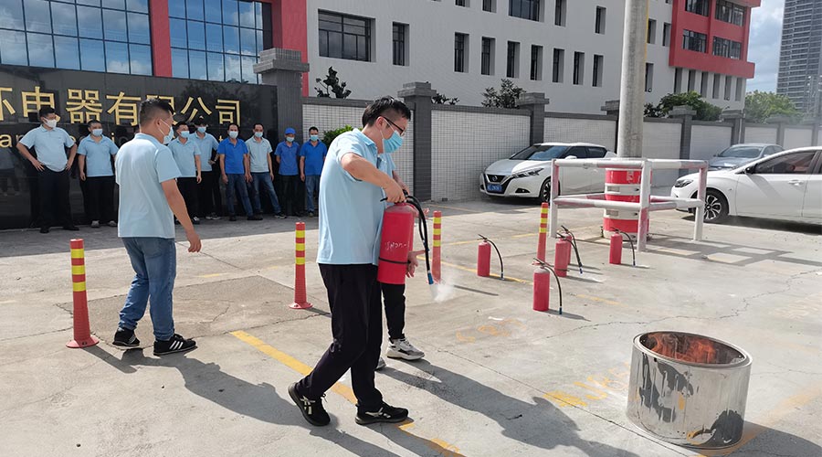 安全生產(chǎn)不松懈！金環(huán)電器開展消防應(yīng)急救援演練