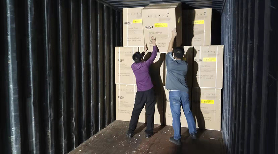 挑燈夜戰(zhàn)，順利完成客戶Argos的滾筒干衣機(jī)出貨