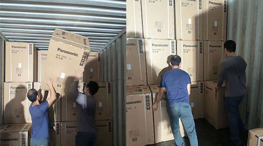 春節(jié)放假沖刺！加速度完成客戶松下衣物烘干機(jī)裝柜發(fā)貨
