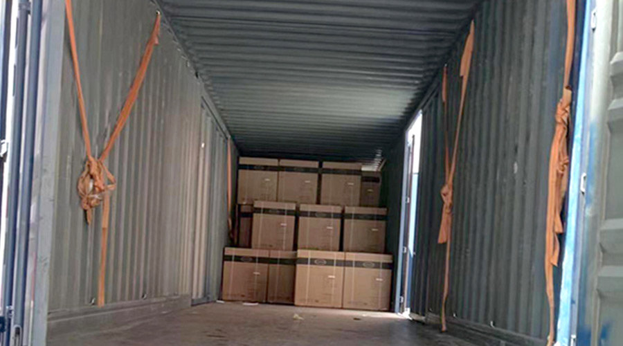 100臺(tái)12kg滾筒衣服烘干機(jī)裝柜完畢！順利出貨